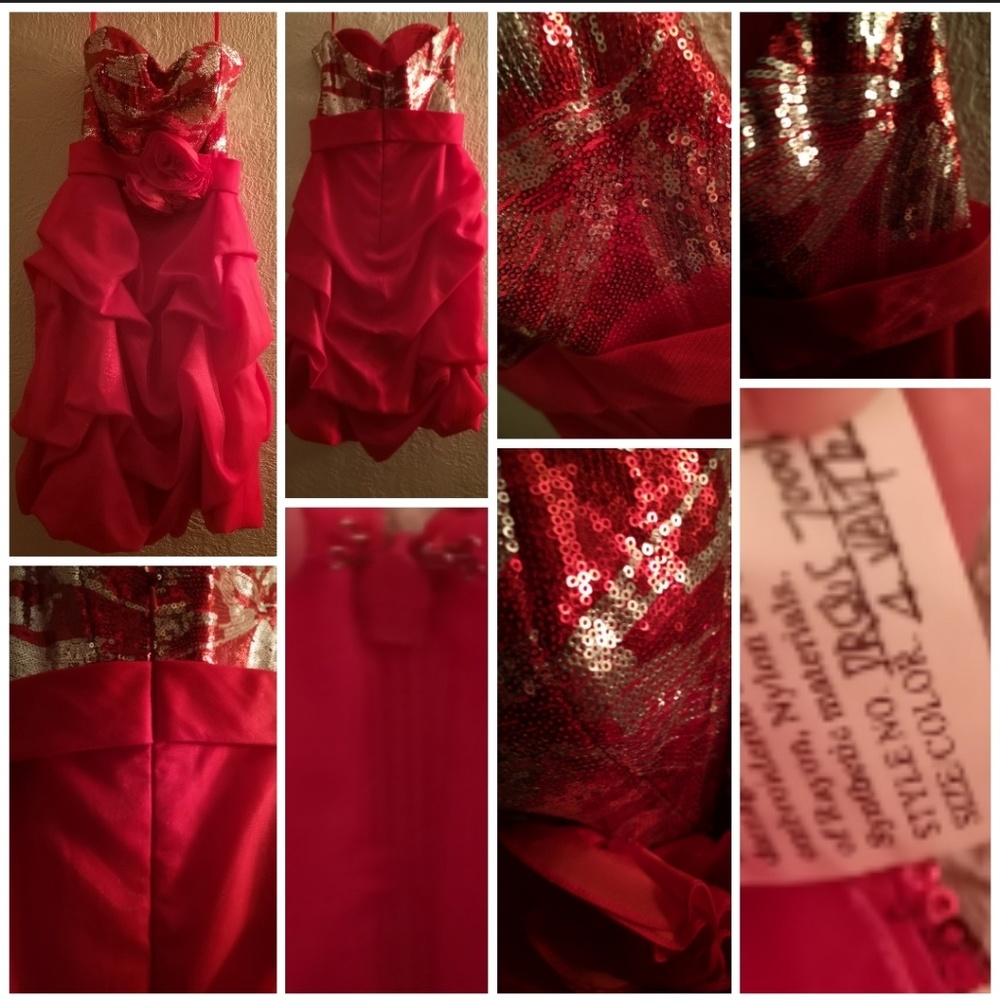Red and Silver DRESS size 4 ladies! PERFECT FOR Christmas party❤️